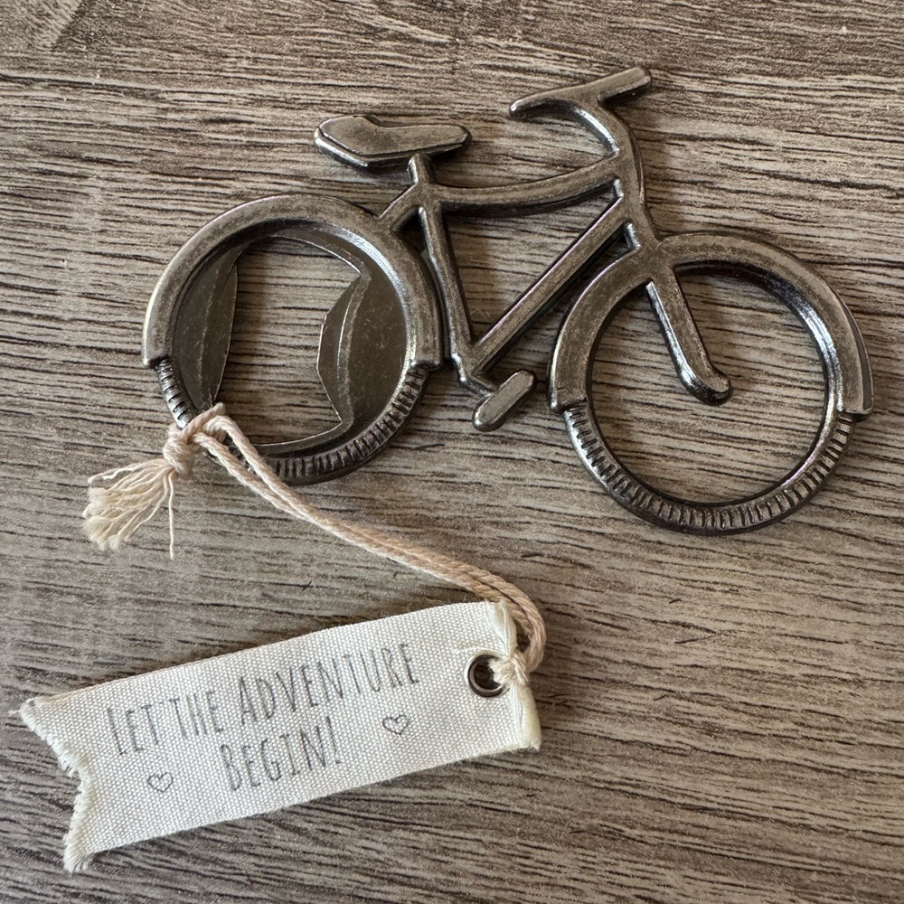Kate Aspen Silver Bicycle Bottle Opener